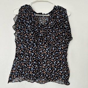 Vintage polka dot blouse size M